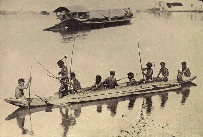 Projeto Vaka Taumako, imagem de antiga canoa-polinésia