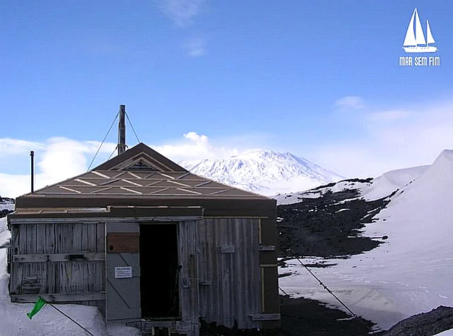 imagem da cabana de Ernest Shackleton.