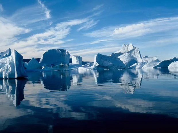 Banco Mundial pede redução de emissões , imagem de geleira da groenlândia
