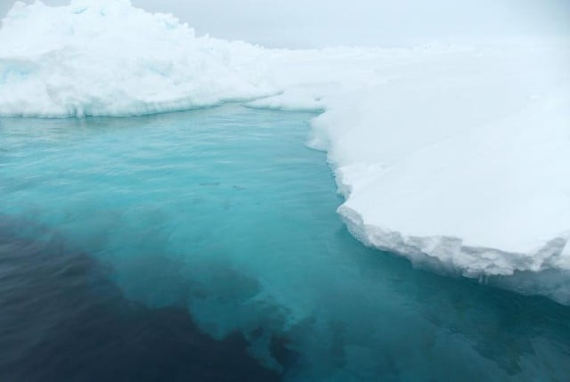 Correntes oceânicas e mudança do clima, imagem de iceberg