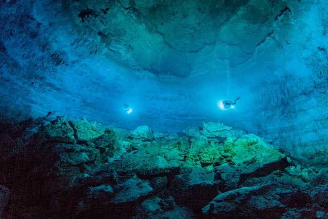 Caverna submersa no México onde foi encontrado crânio de 12 mil anos, possível pista sobre povoamento das américas