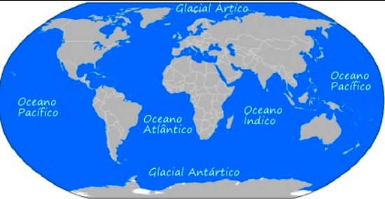Som dos oceanos, imagem de mapa dos oceanos