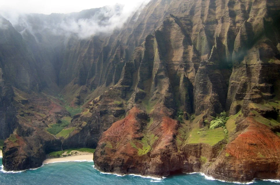 linhas costeiras, imagem linha costeira Havaí