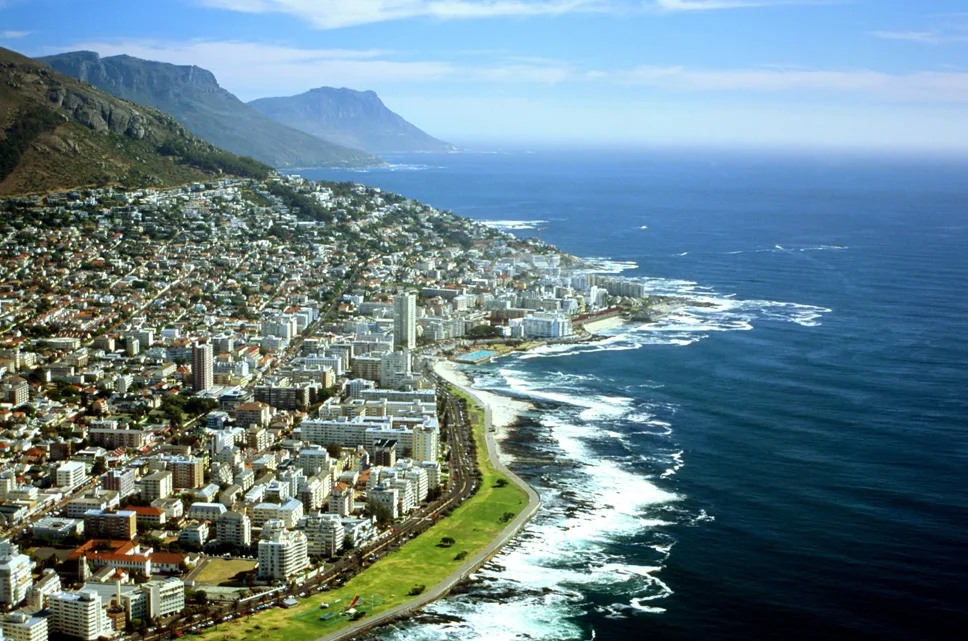 linhas costeiras, image da Cidade do Cabo, África do Sul