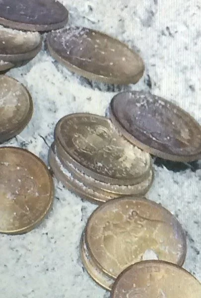 Tesouro encontrado, imagem de moedas em Tesouro valioso encontrado em Naufrágio