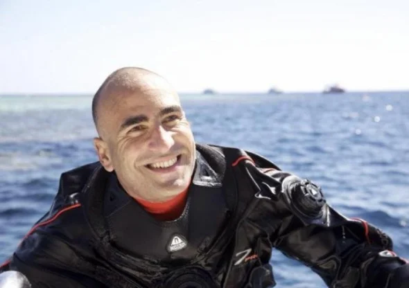 imagem do mergulhador recordista, Ahmed Gamal Gabr