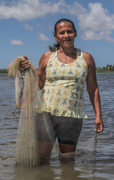 Mulheres na pesca artesanal, imagem Pescadora Dona Ana Maria