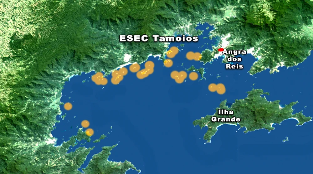  mapa da Estação Ecológica de Tamoios