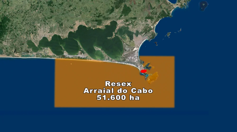 mapa da reserva extrativista do arraial-do-cabo