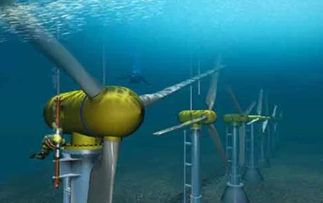 maior usina de marés do mundo, imagem de turbinas da maior usina de marés do mundo