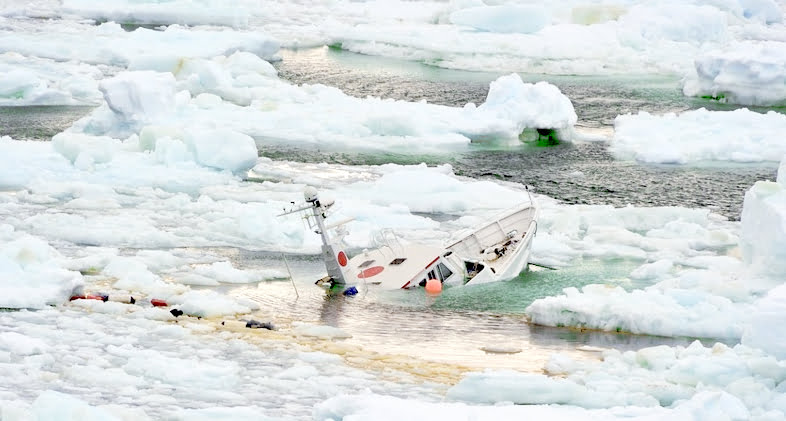 Mar Sem Fim é destaque na mídia internacional, Imagem do mar-sem-fim-preso-no-gelo