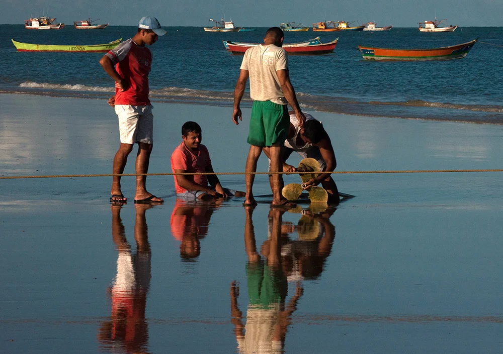  pescadores na Praia do Peba - APA de Piaçabuçu