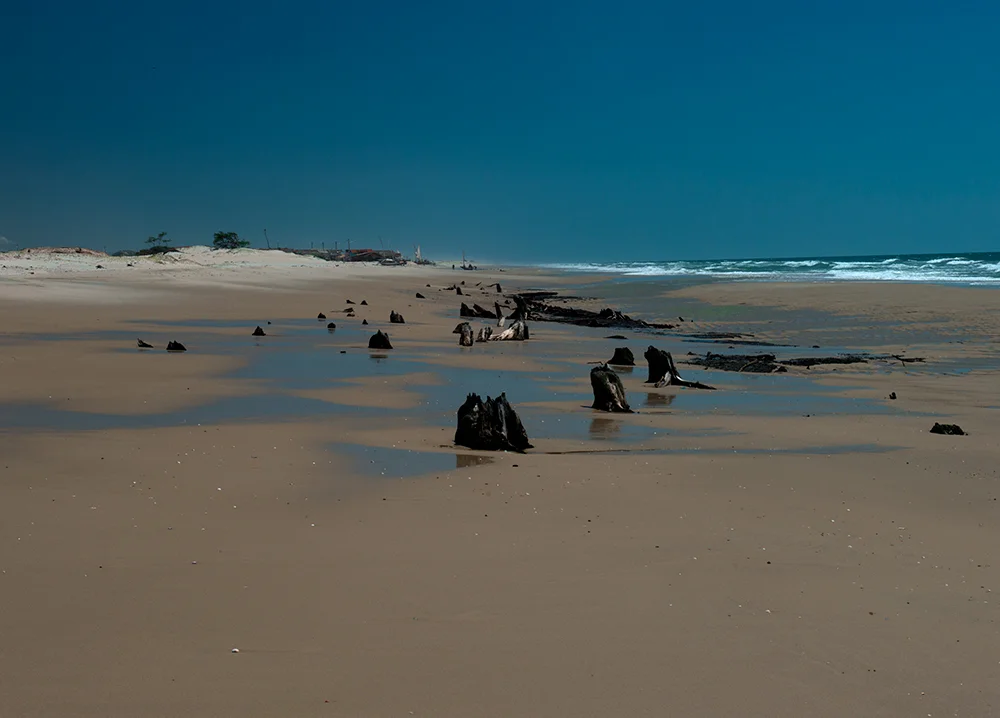  imagem de praia na Reserva Extrativista do Batoque