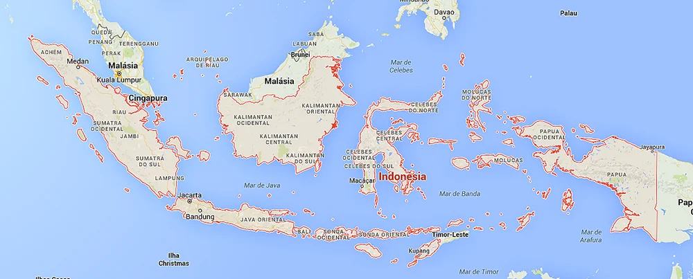  imagem de mapa da indonésia