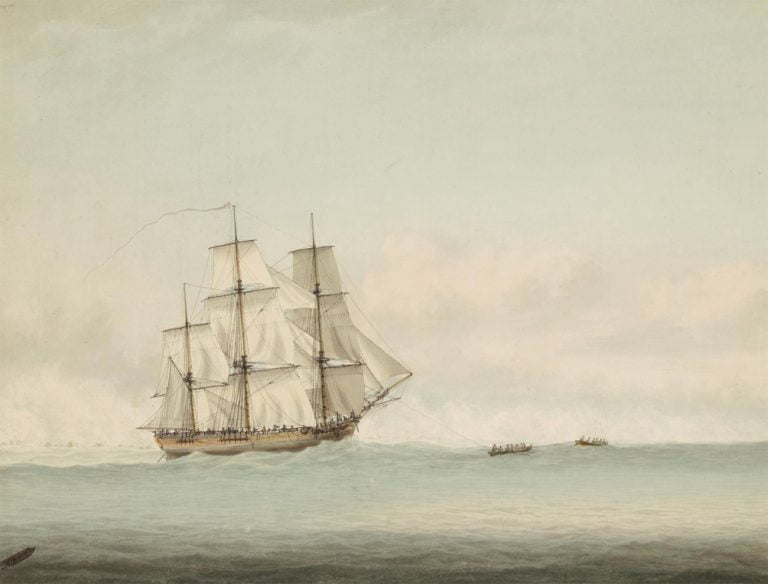 pintura do Endeavour, de James Cook