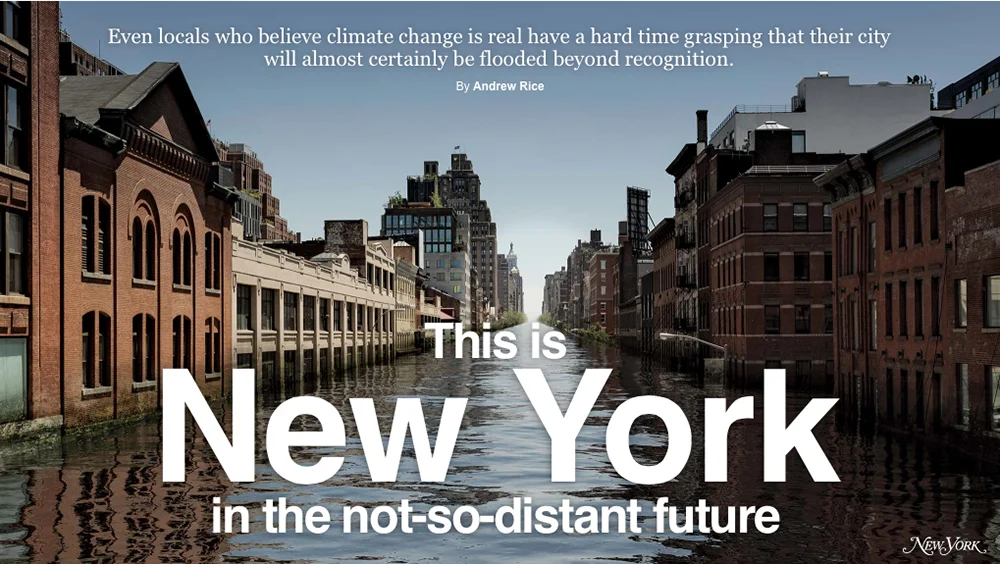 Oceanos, saúde no limite, imagem de capa da revista New York