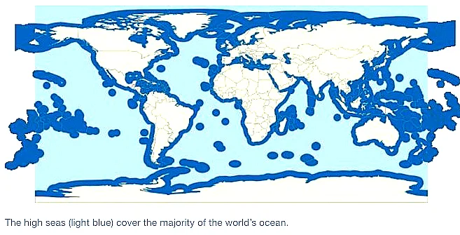o-alto-mar, mapa mostrando o alto- mar