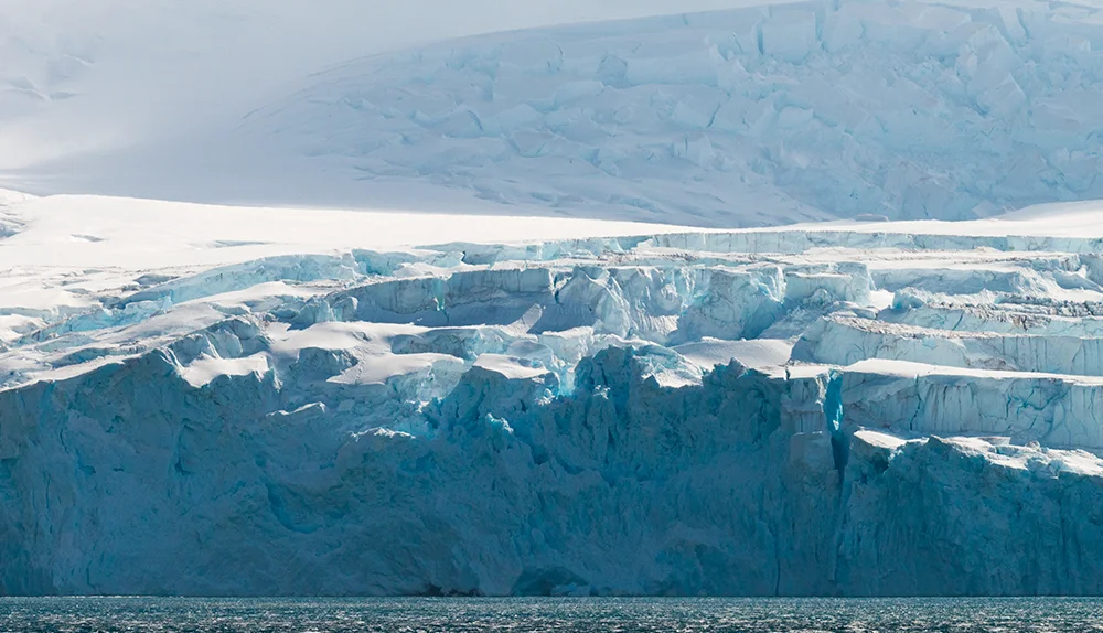 imagem de geleira na antártica