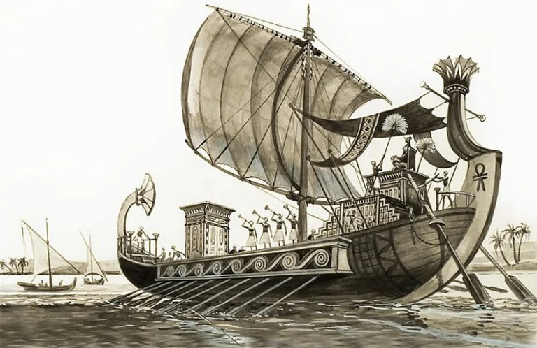antigo navio egípcio