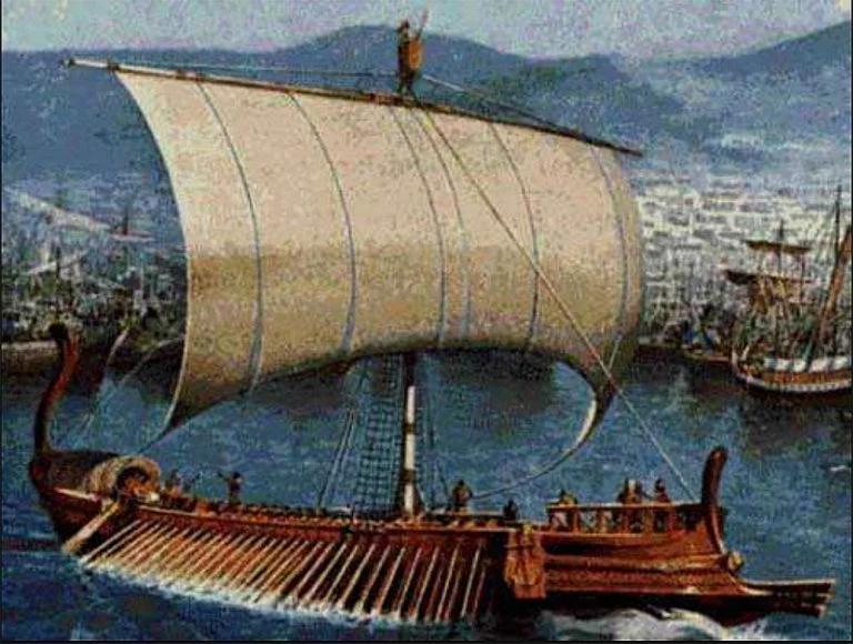 desenho de navio fenício