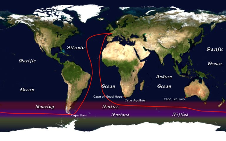 rota da regata Vendé Globe que põe a prova marinheiros para sobreviver no mar
