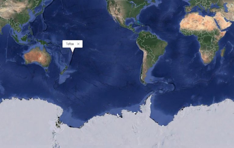 mapa mundi mostrando o Pacífico