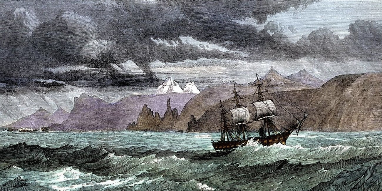 desenho do navio HMS Challenger