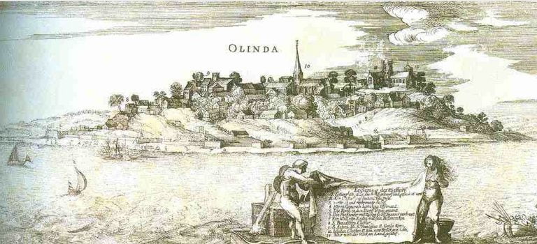 Gravura de Olinda em 1630.
