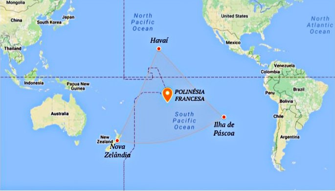 imagem de mapa com a localização da ilha de Páscoa