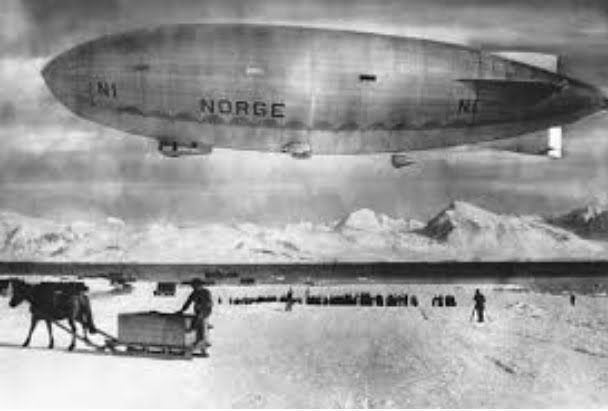 imagem do dirigível Norge de Roald Amundsen