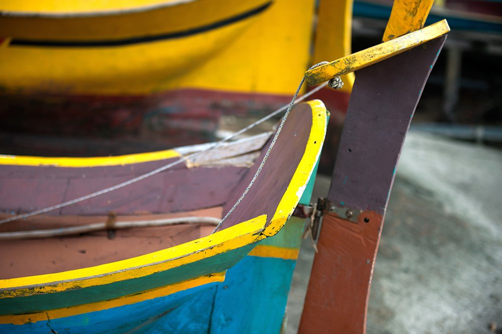 imagem de Detalhes do leme de canoa de bordadura, Paranaguá