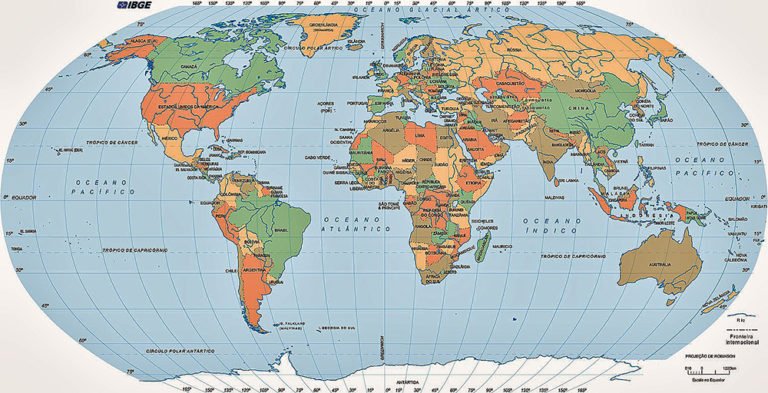 imagem de mapa mundi ressaltando a importância do mar para a riqueza das nações