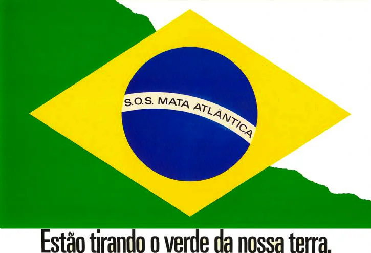 imagem do logotipo da ong sos mata atlântica feita por Publicitários brasileiros