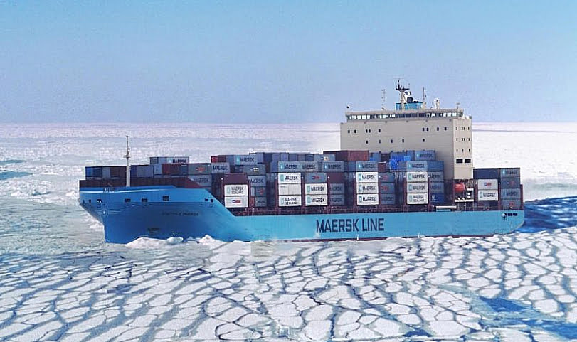 imagem de Ilustração do navio no gelo.
