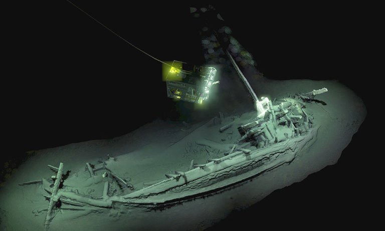 imagem do mais antigo naufrágio intacto
