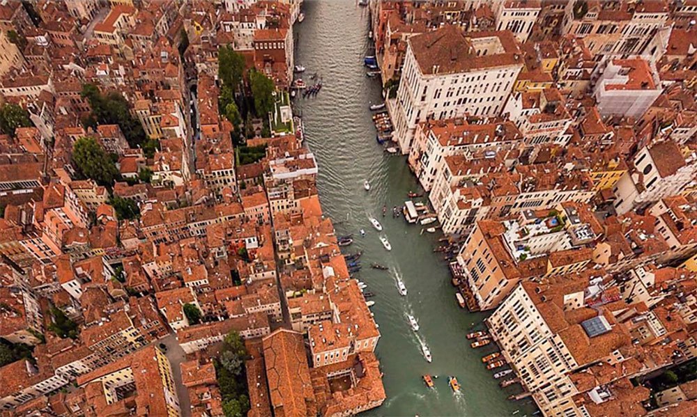 imagem aérea de veneza