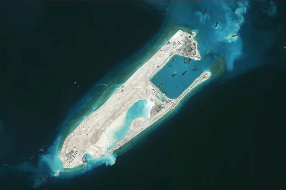 imagem da ilha artificial em 2015