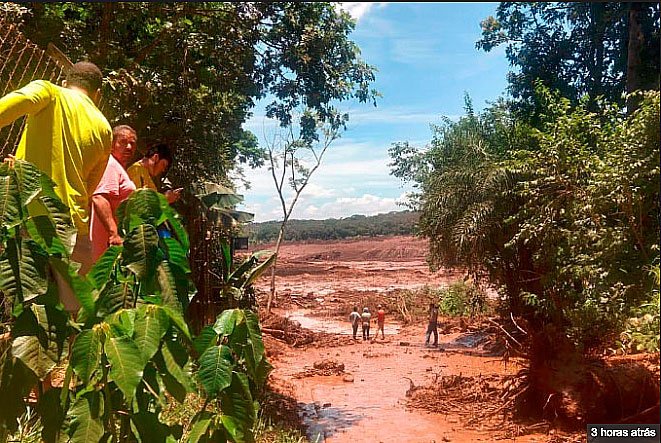 Imagem de mar de lama na Tragédia em Brumadinho