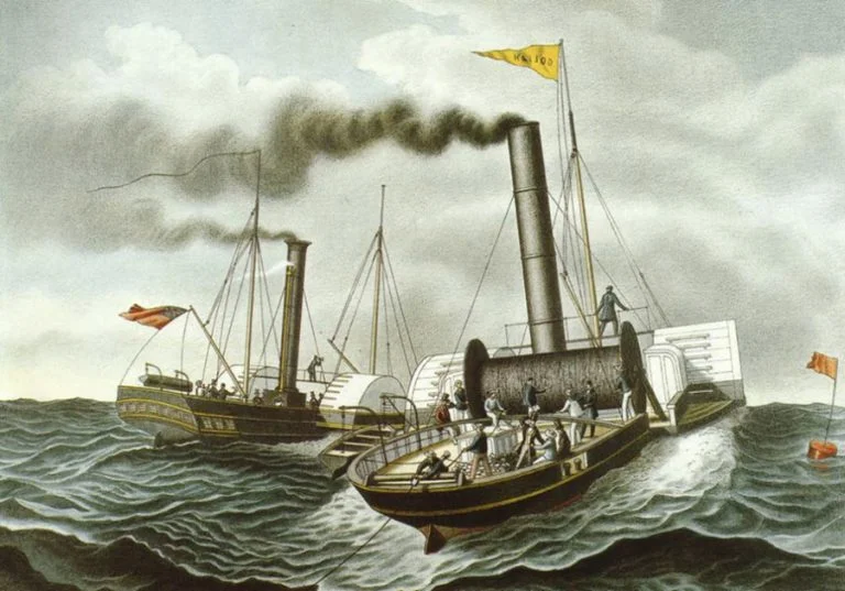 desenho do navio Goliath, o primeiro a instalar cabos submarinos