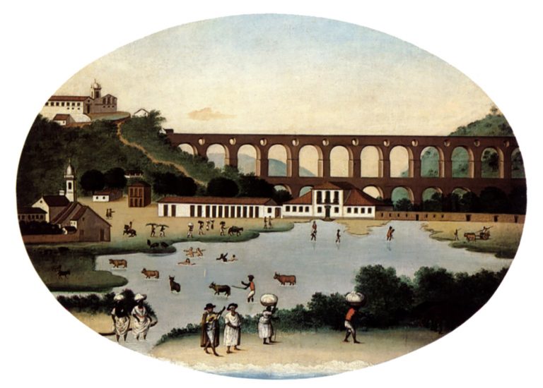 gravura do arcos do rio de janeiro