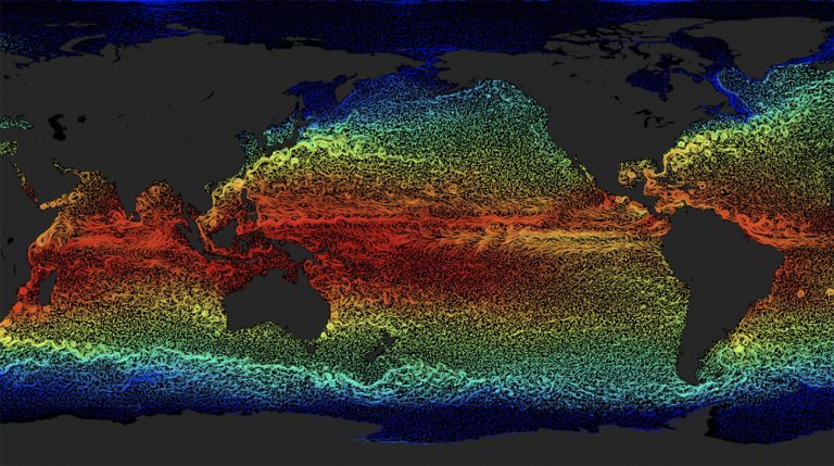 infográfico mostra correntes oceânicas