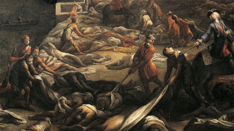 imagem de pintura retratando a peste negra