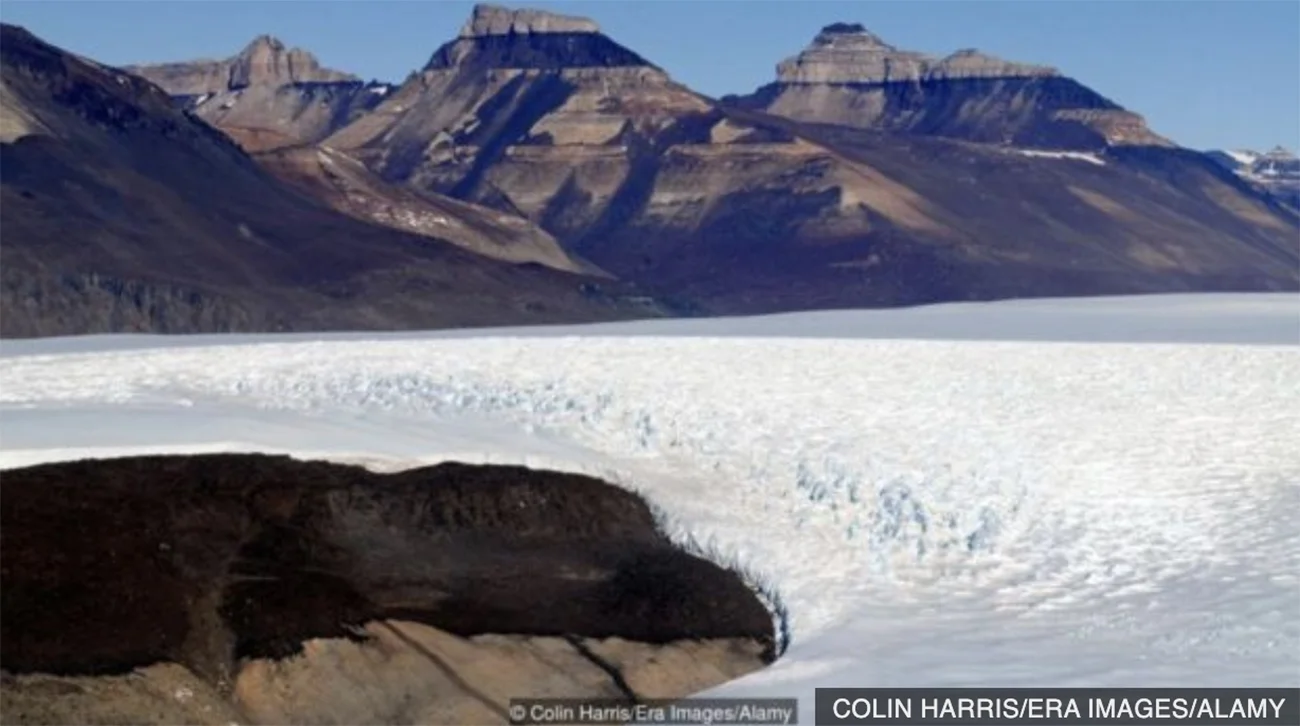 imagem de geleiras da Antártica