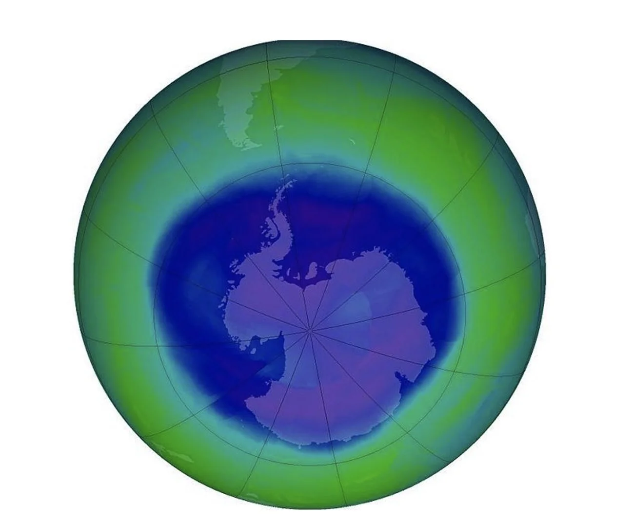 Infográfico mostra Buraco na camada de ozônio da antártica
