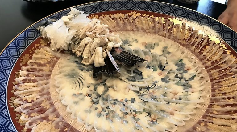 imagem de sashimi de baiacu