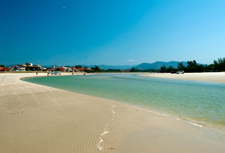 imagem da lagoa costeira de Ibiraquera, santa catarina