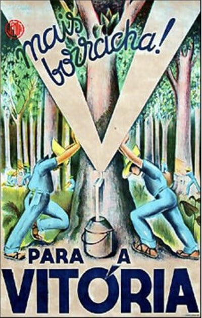 ilustração alusiva ao segundo ciclo da borracha na Amazônia