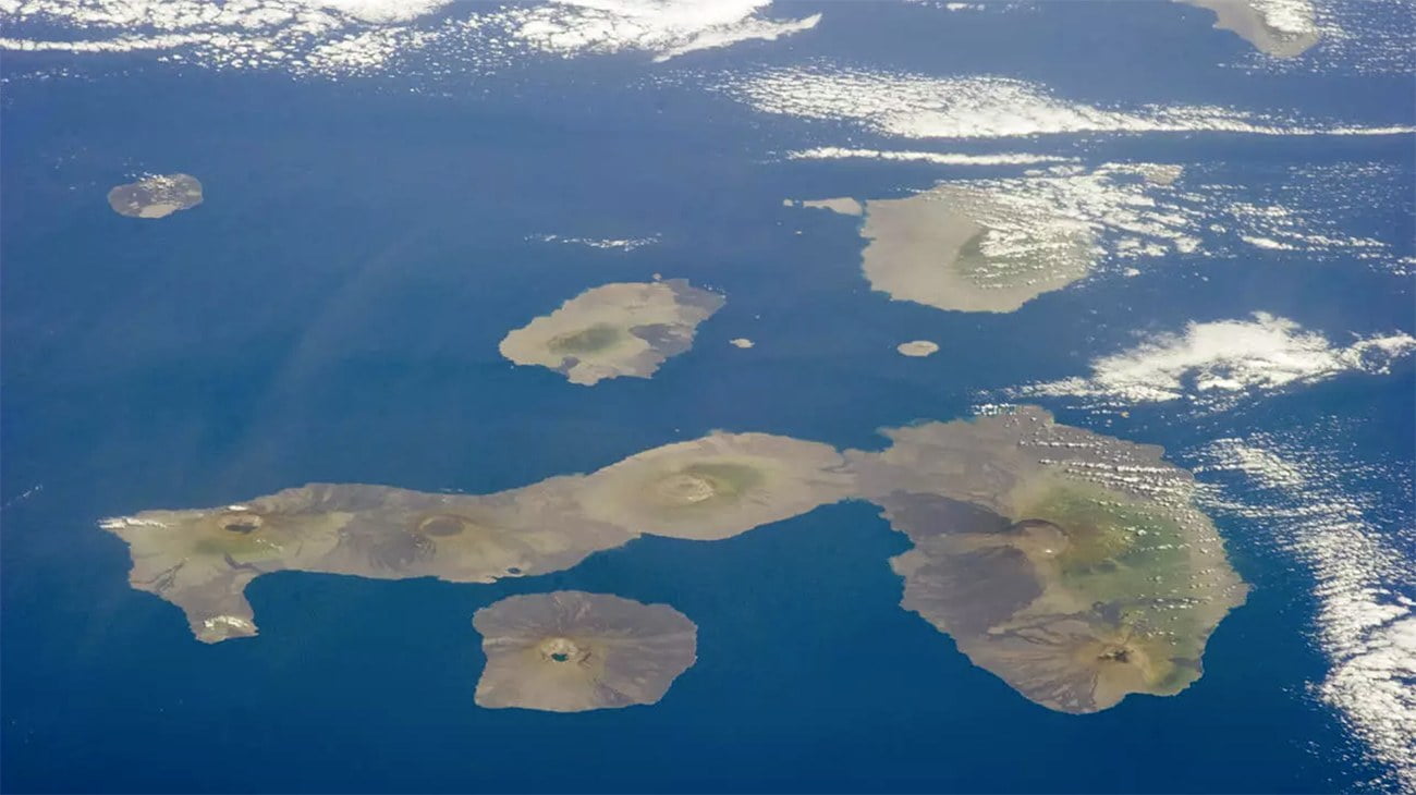 imagem aérea de Galápagos
