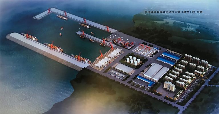 Ilustração do terminal pesqueiro em Uruguai