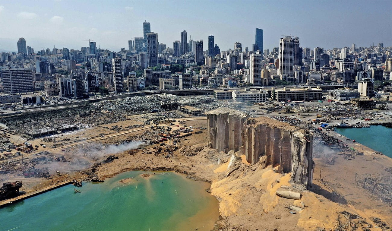 imagem d Beirute destruída